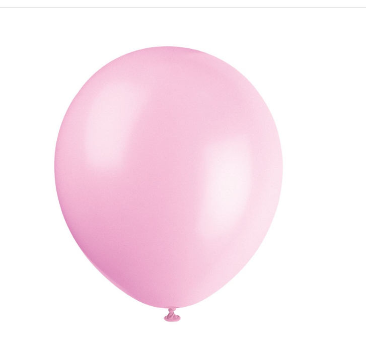 12" Latex Balloons 10ct - Petal Pink