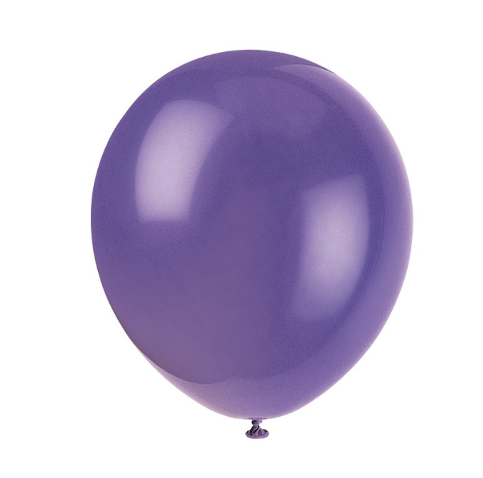 12" Latex Balloons 10ct - Amethyst Purple