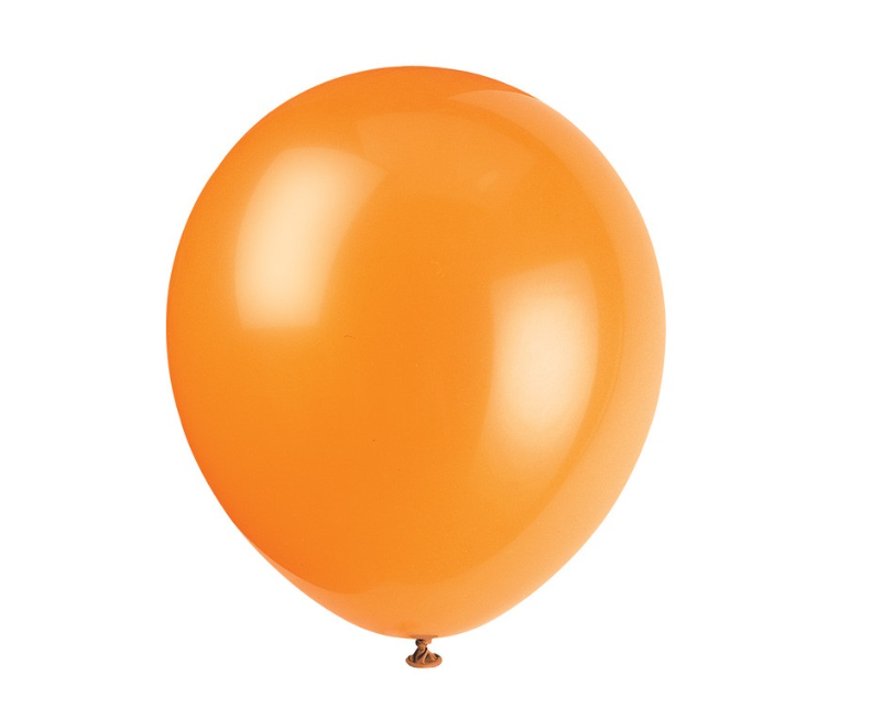 12" Latex Balloons 10ct - Pumpkin Orange