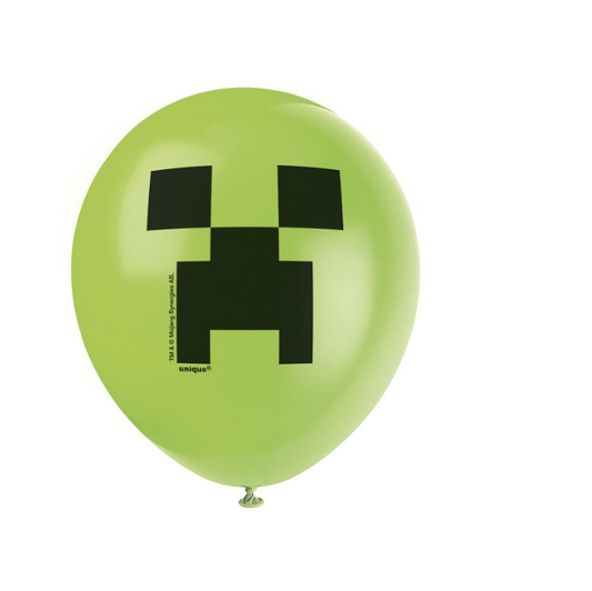Minecraft 12" Latex Balloons 8ct