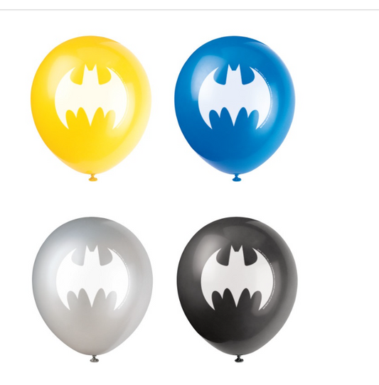 Batman 12" Latex Balloons 8ct