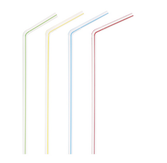 Flex Straws - Striped 50ct