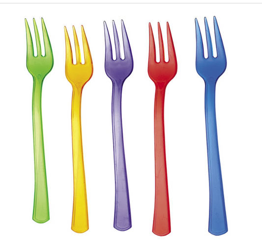 Premier Stylz Plastic Mini Fork Picks 4" Box