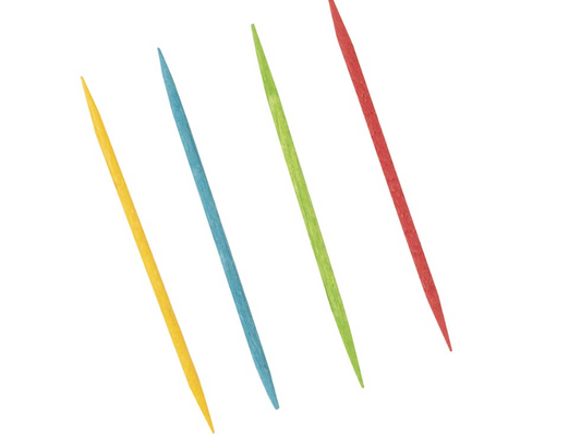 Premier Stylz Toothpick Dispenser with 200 Assorted Color Toothpicks - CDU