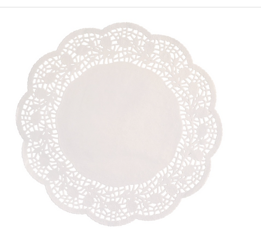 White 12" Doilies 12ct