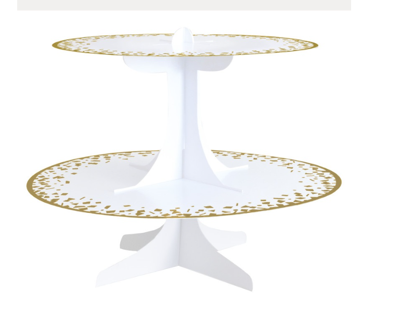 Gold Foil Cardboard Cupcake Stand