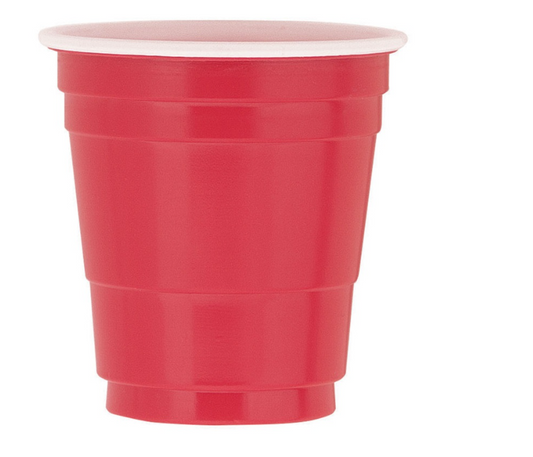 Premier Stylz Brand Red Plastic Shot Glass