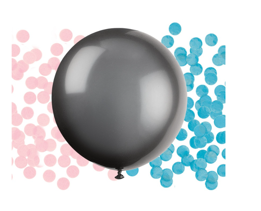 Black Giant Gender Reveal Latex Balloon