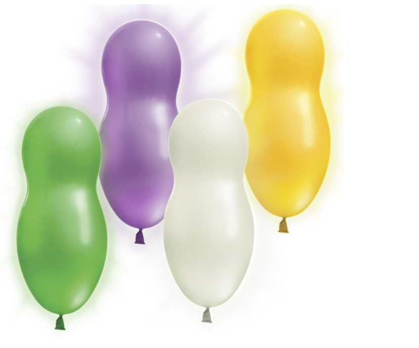 Image 55187 Illooms® Assorted Giant Curved LED Light-Up 24" Latex Balloons 5ct