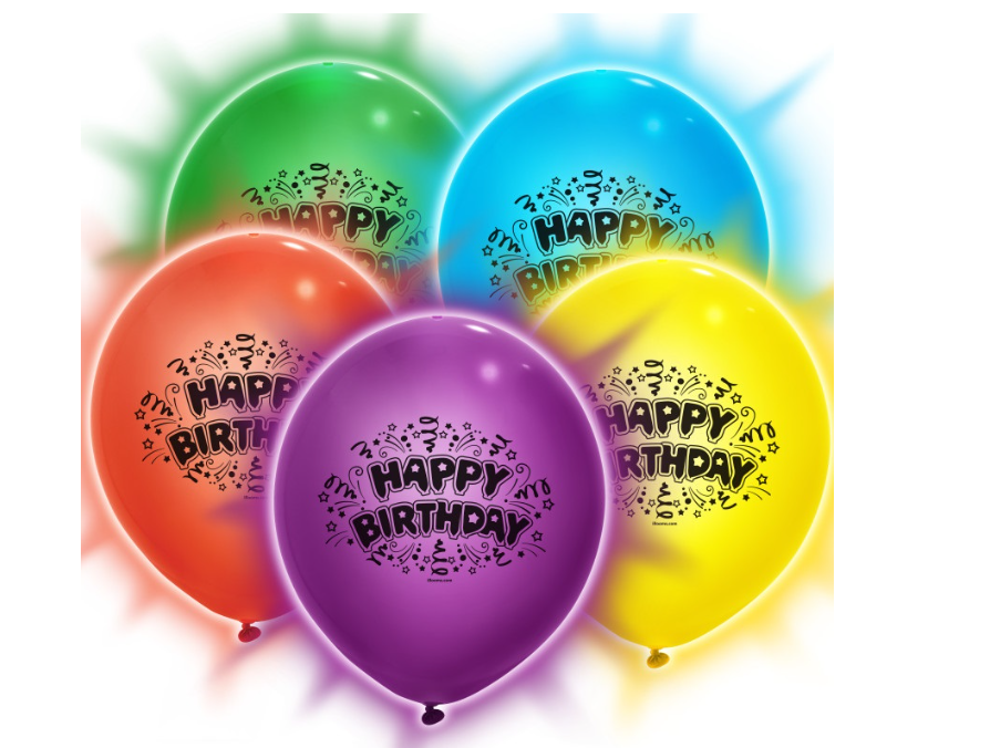 Illooms® "Happy Birthday" Assorted LED Balloons