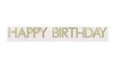 Gold Foil Fringe "Happy Birthday" Banner