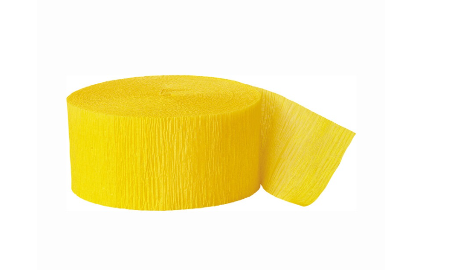 Yellow Crepe Streamer 81 ft