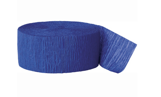 Royal Blue Crepe Streamer 81 ft