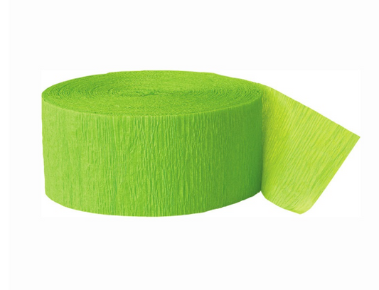 Lime Green Crepe Streamer 81 ft