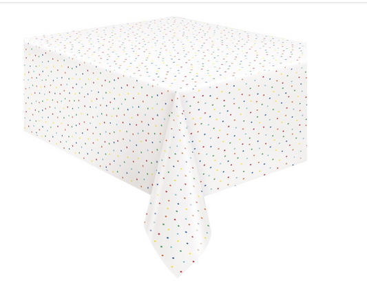 Dots and Stars Birthday Rectangular Table Cover
