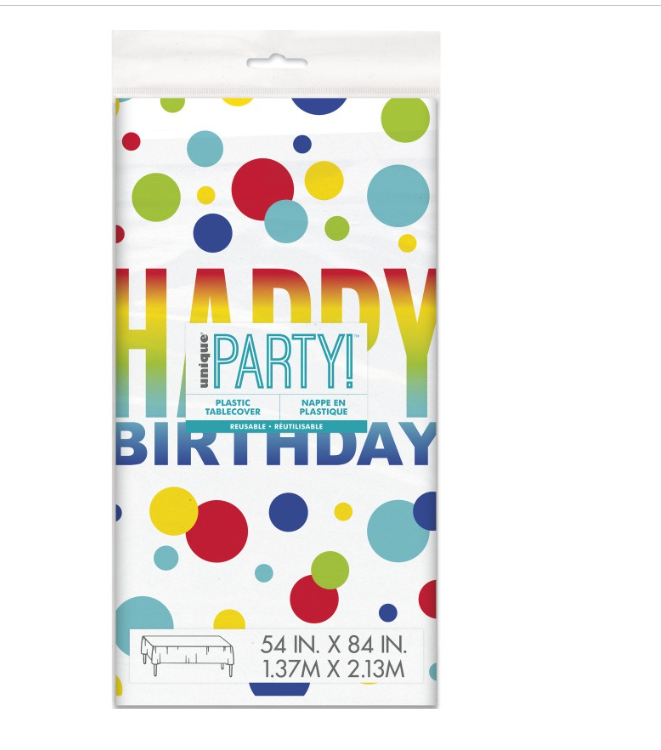 Rainbow Spots Birthday Rectangular Cover