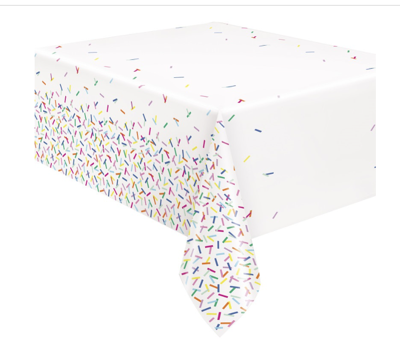 Pink Sprinkles Rectangular Plastic Table Cover