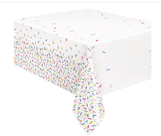 Pink Sprinkles Rectangular Plastic Table Cover