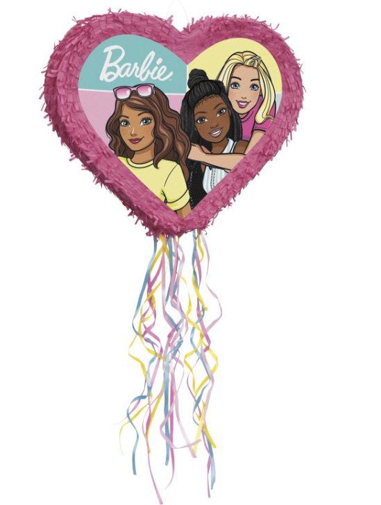 Barbie Heart Shaped Drum Pull Pinata