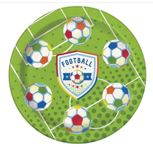 World Game Soccer "Football" Round 7" Dessert Plates 8ct