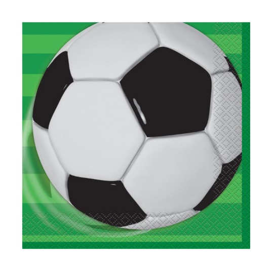 3D Soccer Luncheon Napkins 16ct