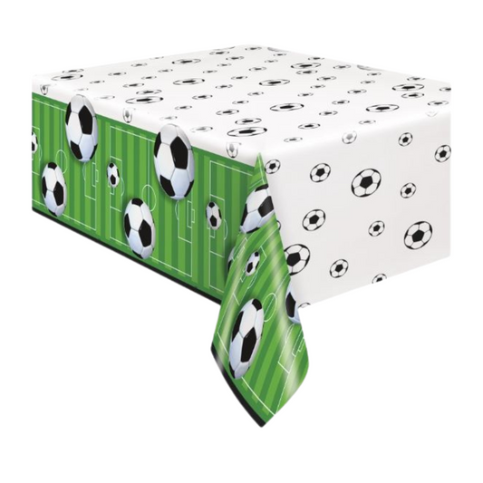 3D Soccer Rectangular Plastic Table Cover 54" x 84"