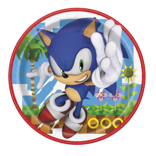 Sonic the Hedgehog Round 9" Dinner Plates 8ct