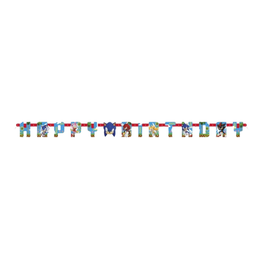 Sonic the Hedgehog "Happy Birthday" Jointed Banner 6.25 ft