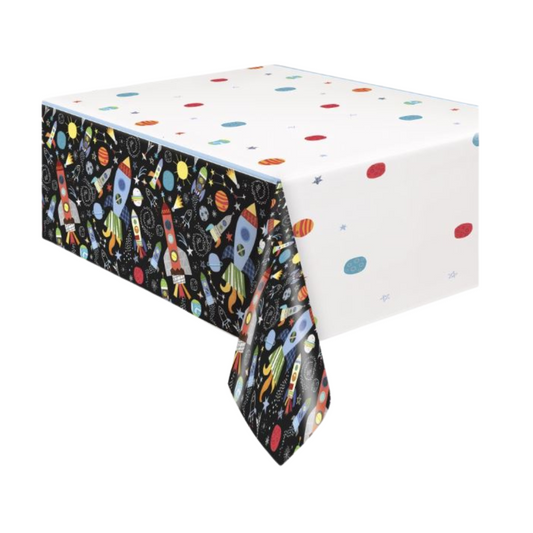 Outer Space Rectangular Plastic Table Cover 54" x 84"