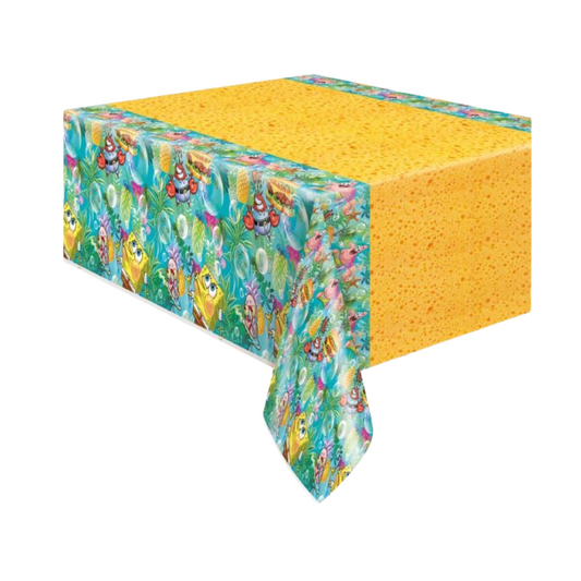 SpongeBob SquarePants Rectangular Plastic Table Cover 54" x 84" - Small Fold