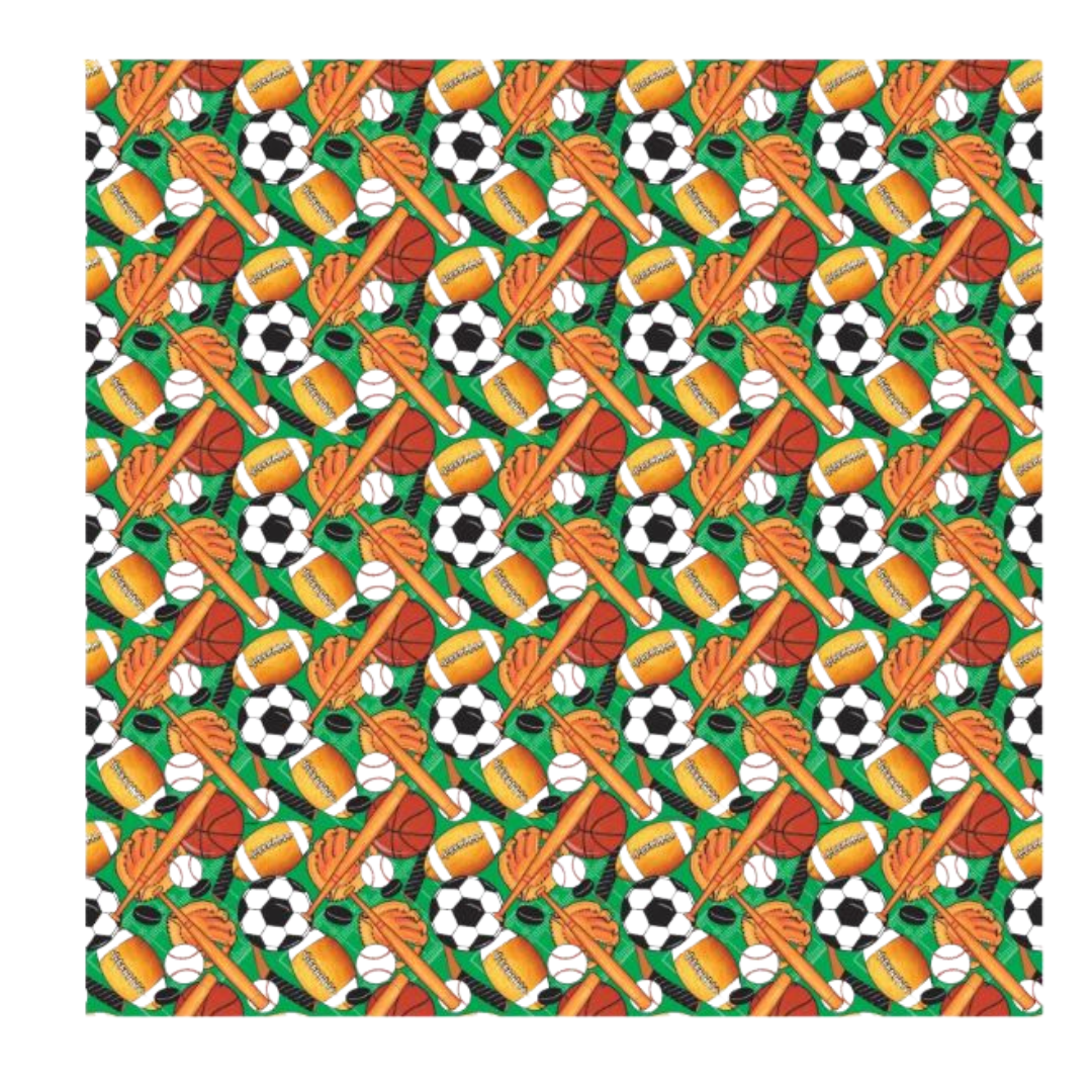 Classic Sports Gift Wrap 30" x 5 ft