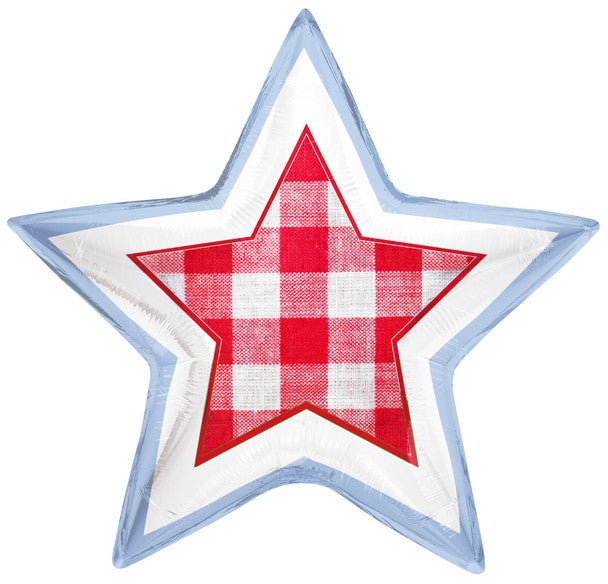 24"T USA Star Gingham