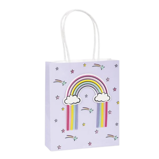 Starry Unicorns Favor Bags with Ribbon Tassels 3ct