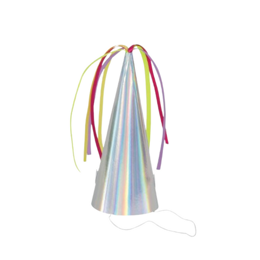 Unicorn Horn Iridescent Foil Party Hats 8ct