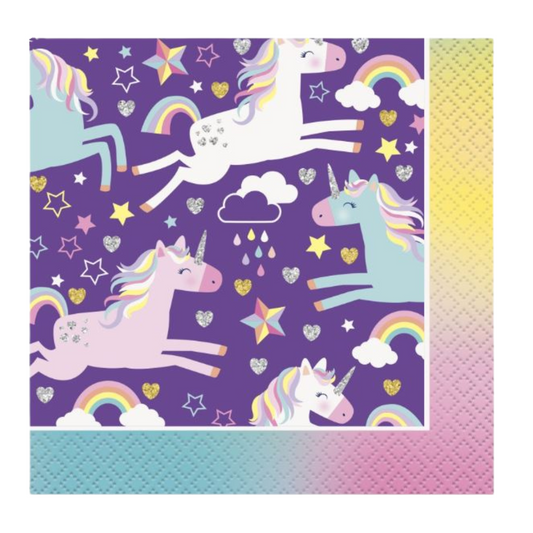 Unicorn Beverage Napkins 16ct