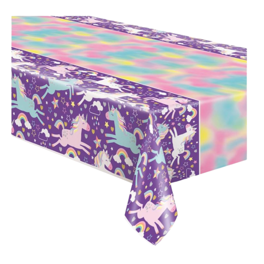 Unicorn Rectangular Plastic Table Cover 54" x 84"