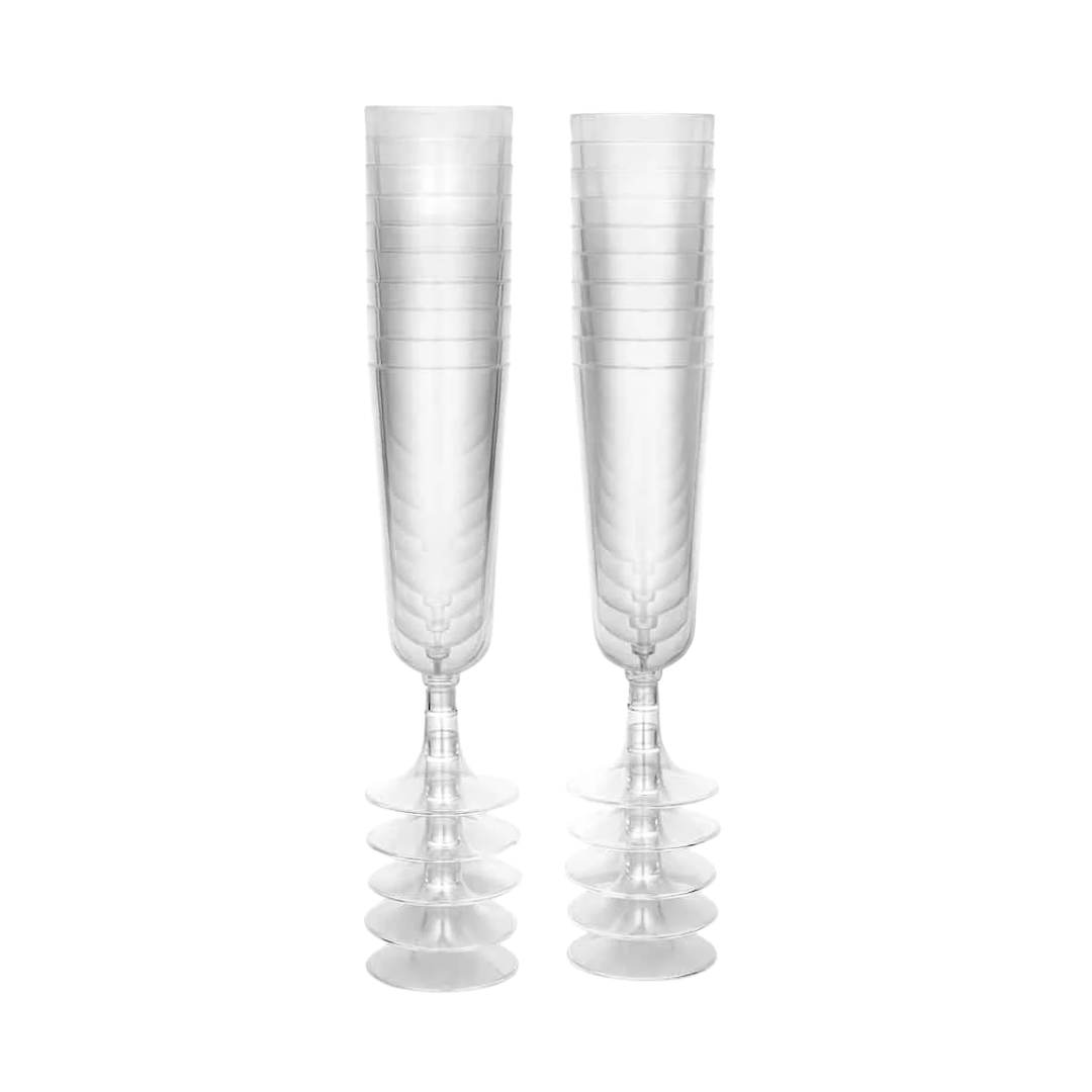Clear Deluxe Plastic 5oz Champagne Flute