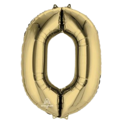 34" White Gold Letter Foil Balloons
