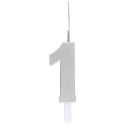 Silver Birthday Sparklers Candles