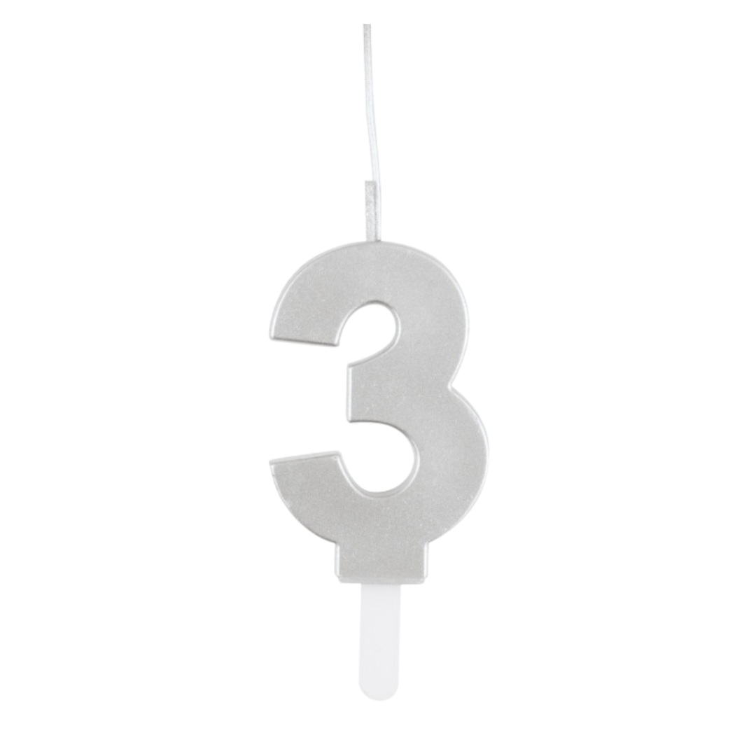 Silver Birthday Sparklers Candles