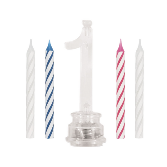 Flashing Candle Holder With Birthday Candle