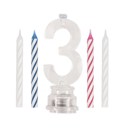 Flashing Candle Holder With Birthday Candle