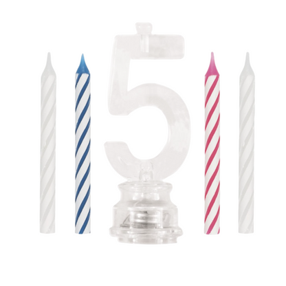 Flashing Candle Holder With Birthday Candle