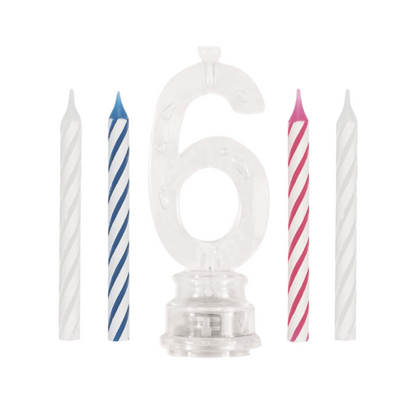 Flashing Candle Holder With Birthday Candle