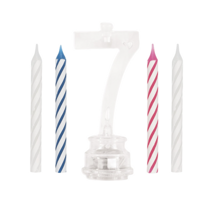 Flashing Candle Holder With Birthday Candle