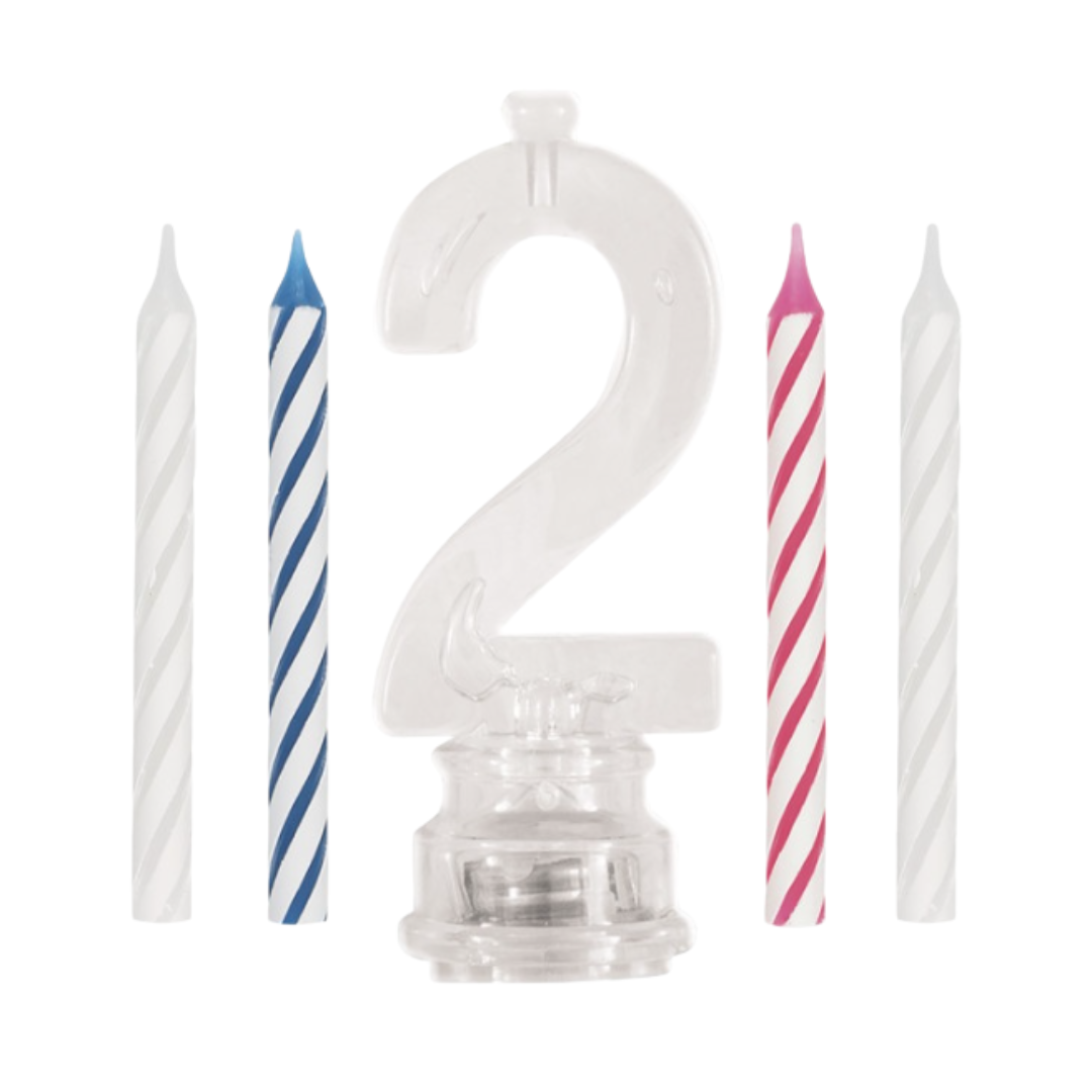 Flashing Candle Holder With Birthday Candle