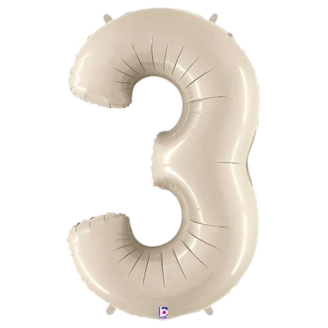 34" White Sand Numbers