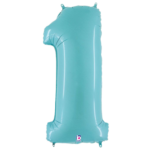 34" Pastel Blue Numbers