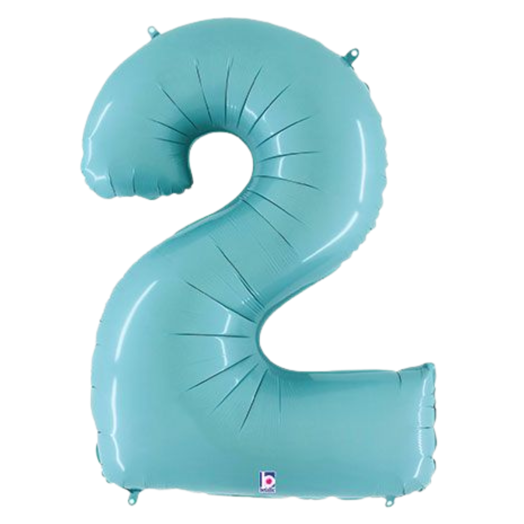 34" Pastel Blue Numbers