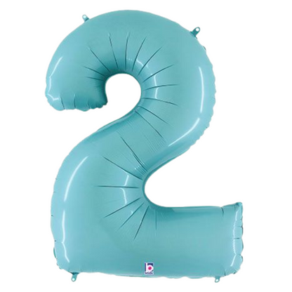 34" Pastel Blue Numbers